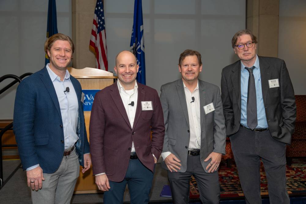 Secchia Breakfast on Feb 18, Mark Johnson, Tim Gutwald, Keith Brophy, Michael DeWilde